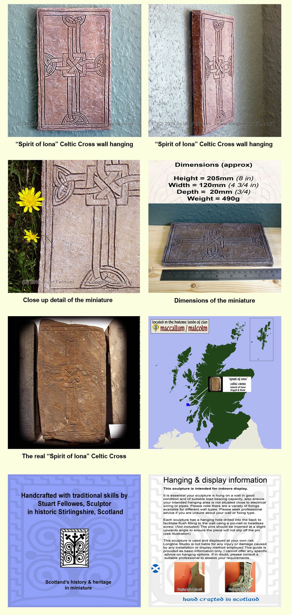 spirit of iona celtic cross, iona, stuart fellowes, longline studio