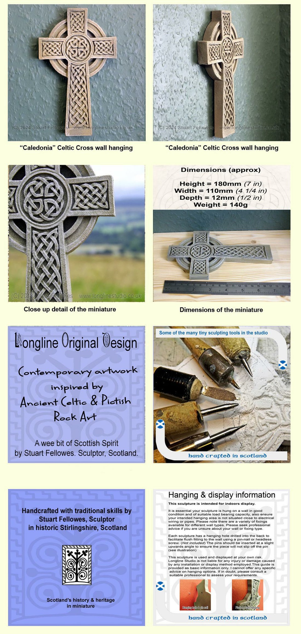 Caledonia Celtic Cross, longline studio, stuart fellowes