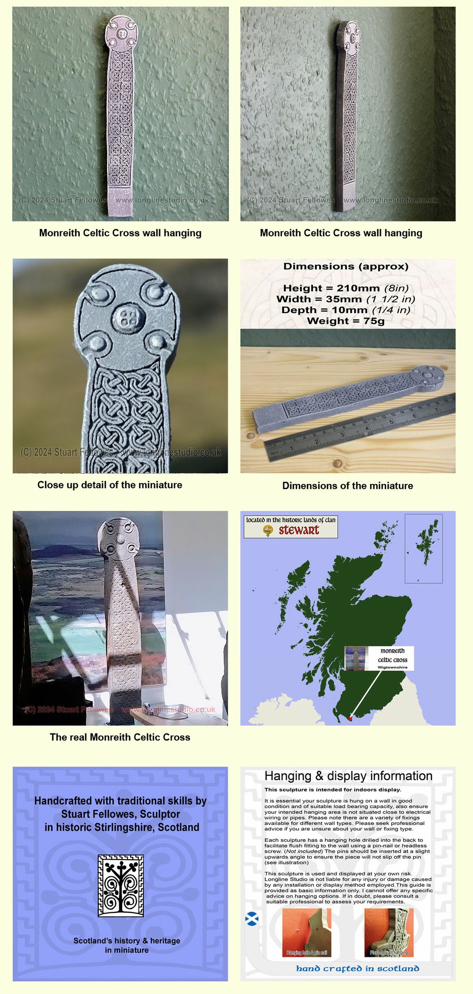 monreith celtic cross, whithorn, stuart fellowes, longline studio